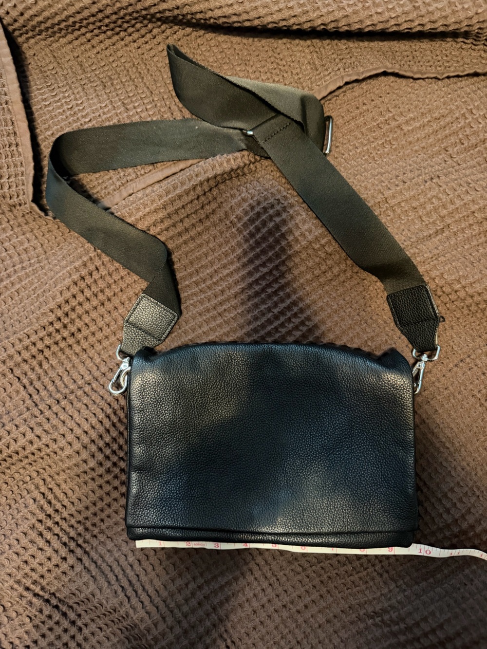 ASOS Black Leather Crossbody Sling Bag